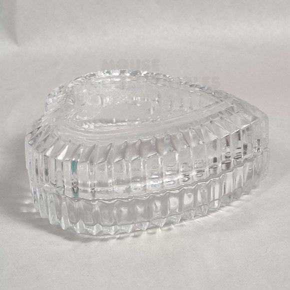 Disney Parks Disneyland Arribas Brothers Glass Heart Trinket Box Mickey Minnie - Picture 5 of 7